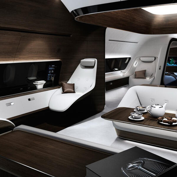 Mercedes-Benz представил новый дизайн VIP-салона самолета