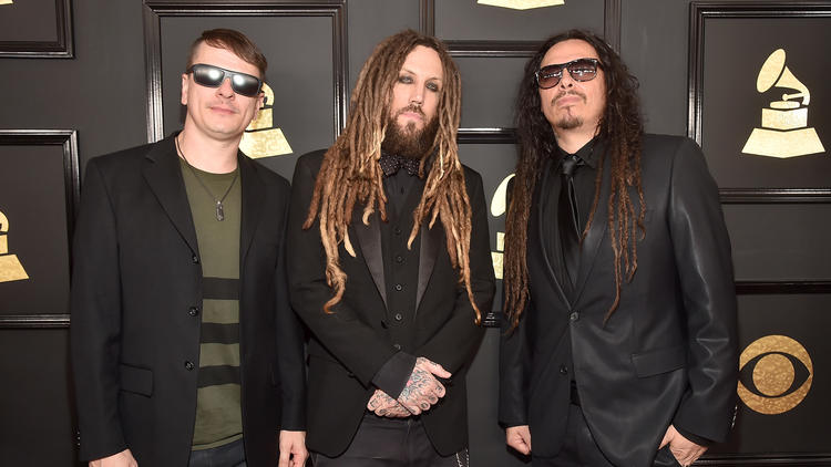  Ray Luzier, Brian Welch and James Shaffer of Korn grammy 2017