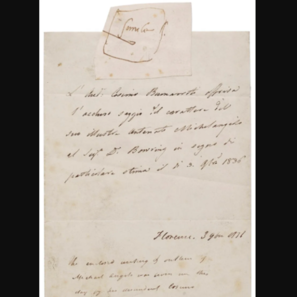 Лист нащадка та малюнок самого Мікеланджело. На аукціоні продали два документи, що мають відношення до спадку митця