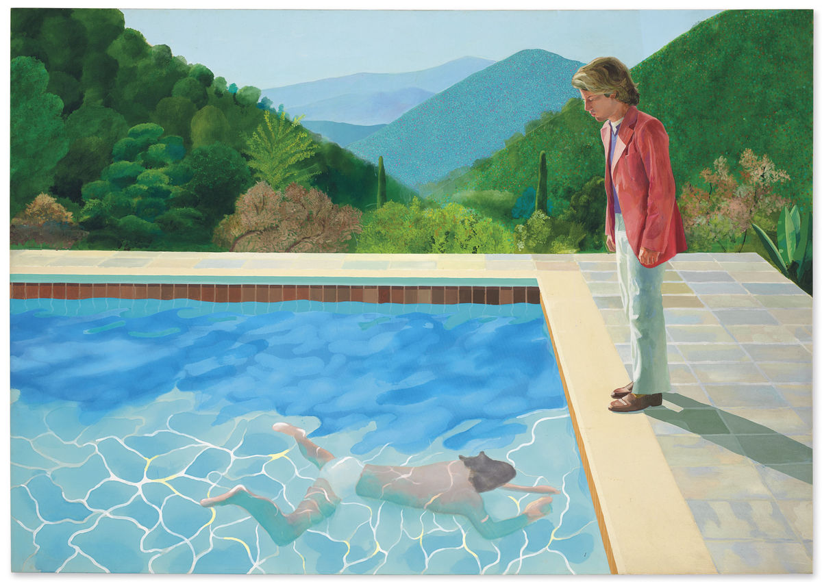 Дэвид Хокни, "Портрет художника (Бассейн с двумя фигурами)" (Portrait of an Artist (Pool with Two Figures)