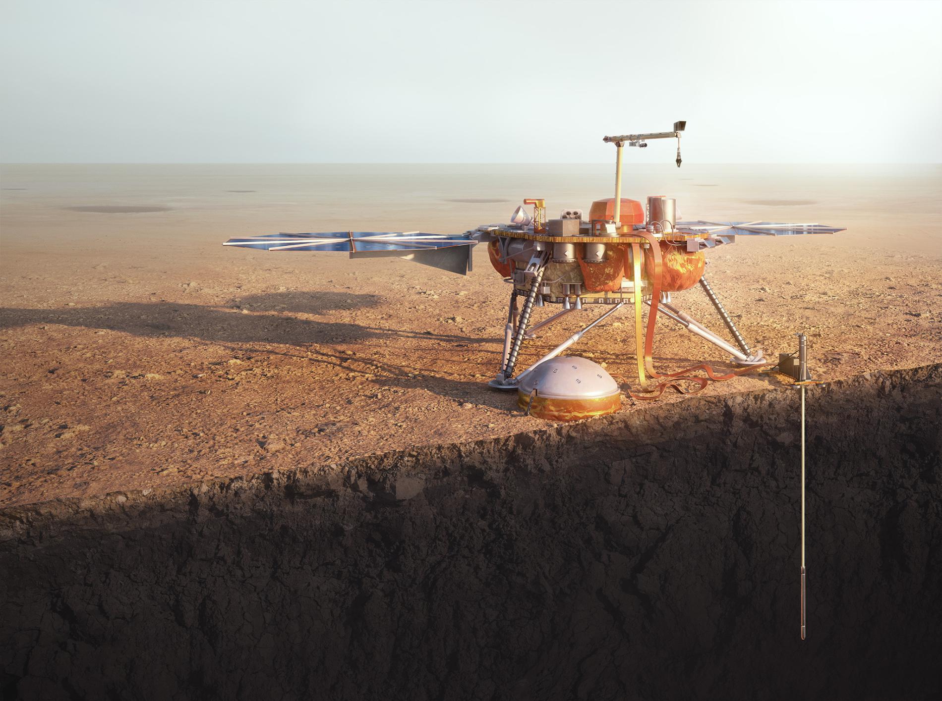 зонд InSight на Марсе