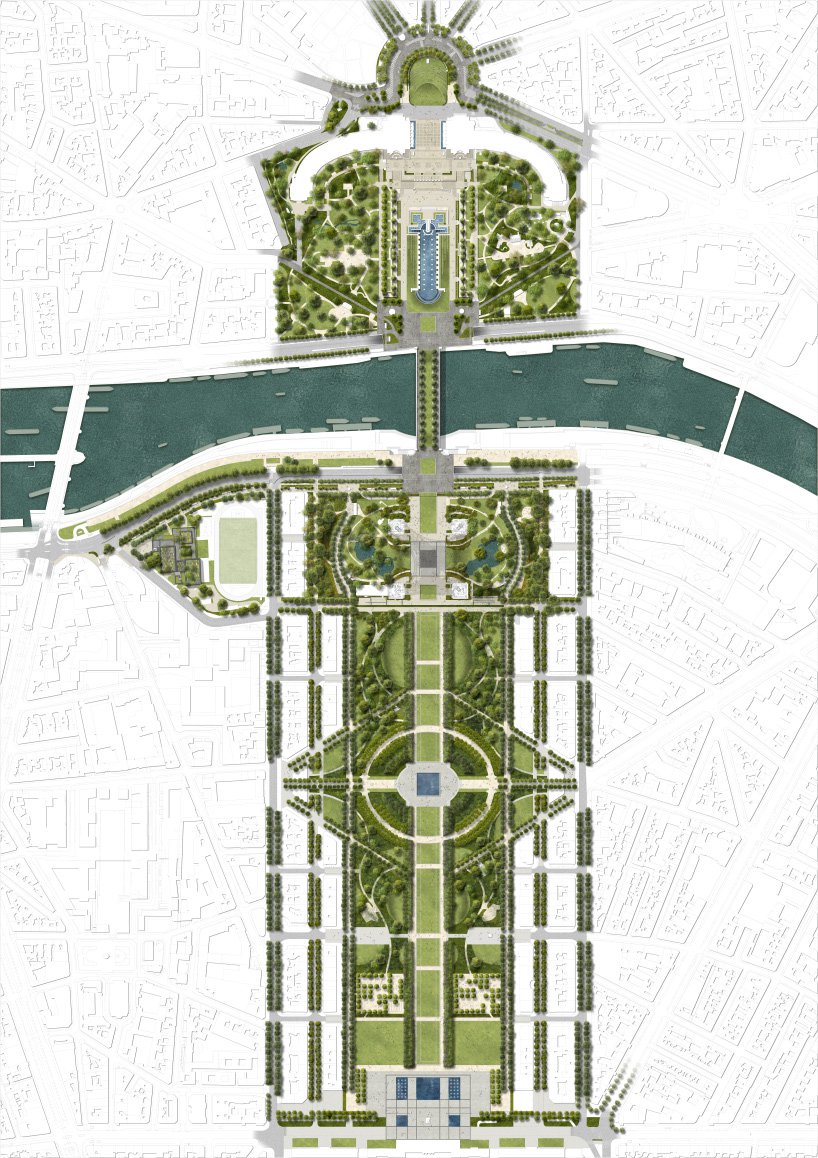 новый парк вокруг Эйфелевой башни