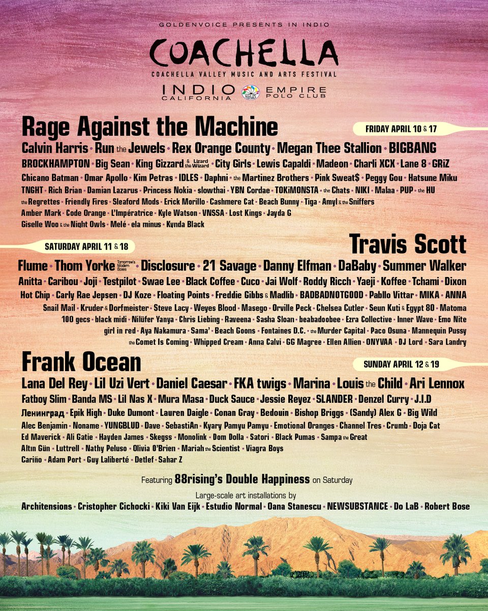 Coachella Music and Arts Festival 2020